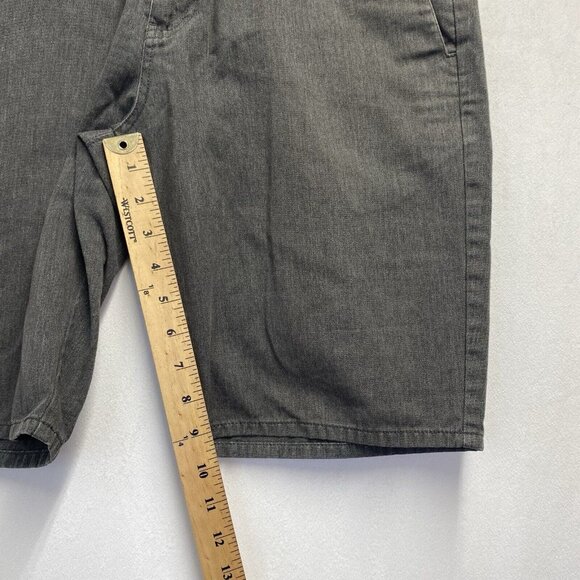 Volcom Corpo Class Casual Chino Shorts Men Size 30 Charcoal Slash Pockets Used - Picture 3 of 16